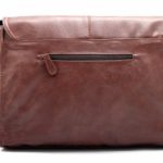 Zebella vintage leather briefcase back